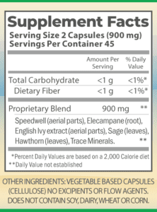 Respiratory Formula 90 caps nutrition facts.